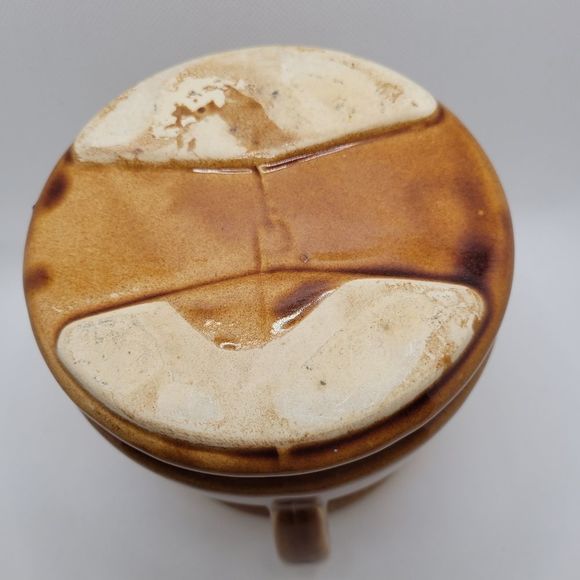 Brush Pottery Honey Crock Jardiniere Brown Drip Glaze Vintage 1976 U.S. - Picture 4 of 9